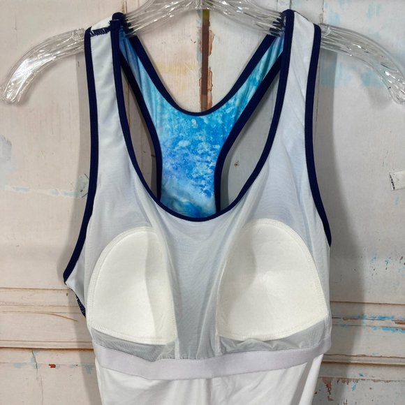 My Charmo Swimsuit Yoga 🧘 Tropical Print Boyshort Bottom Racer back top Size M - Picture 10 of 12